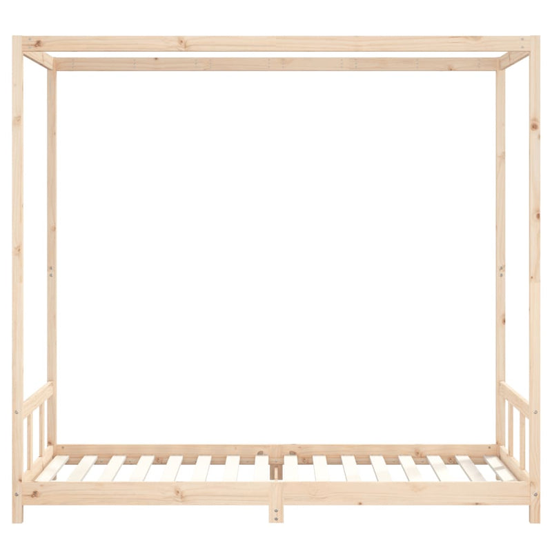 vidaXL tömör fenyőfa gyerekágykeret 90 x 200 cm