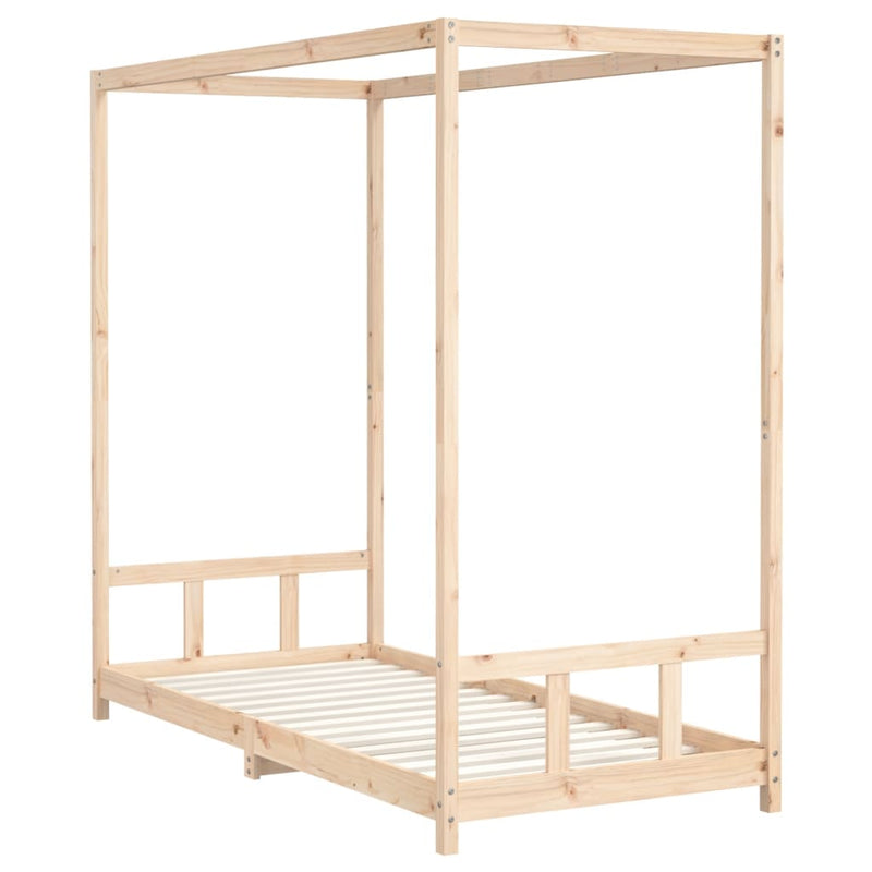 vidaXL tömör fenyőfa gyerekágykeret 90 x 200 cm
