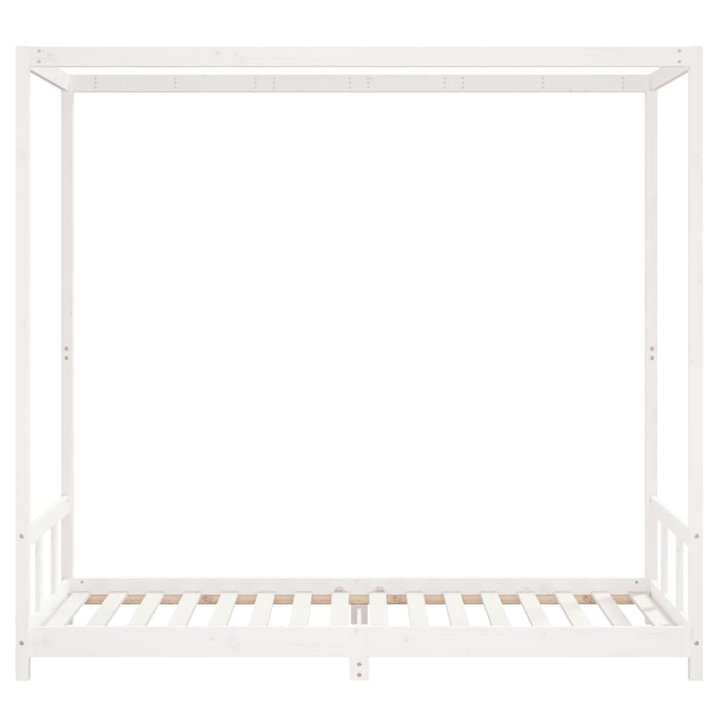 vidaXL fehér tömör fenyőfa gyerekágykeret 90 x 200 cm