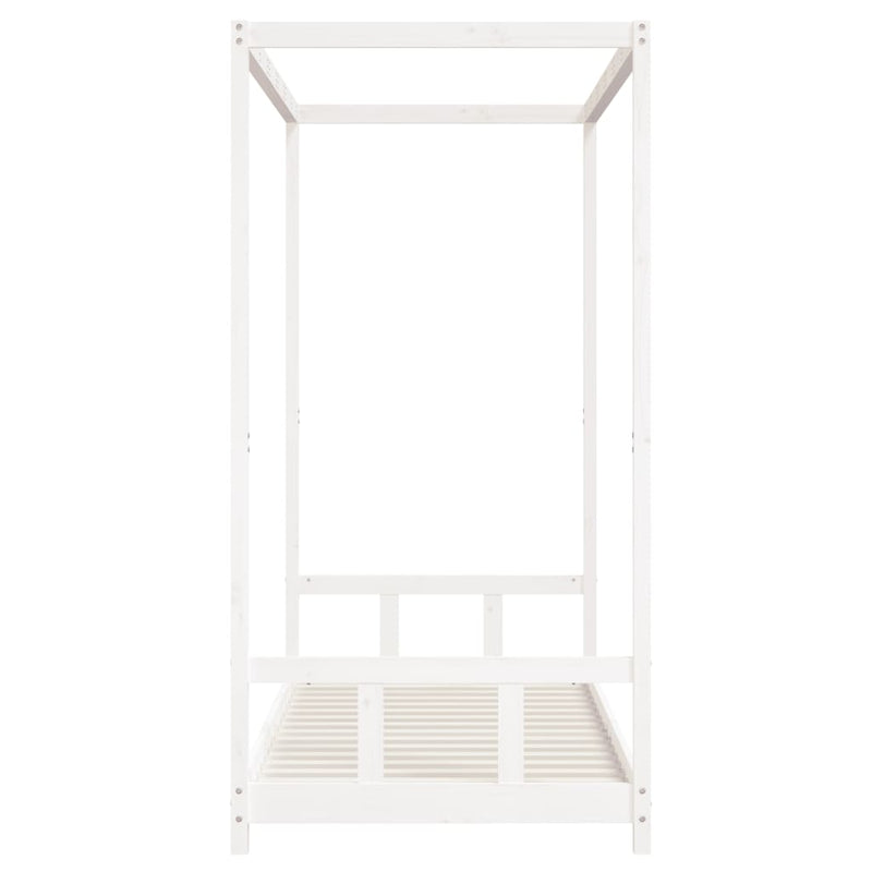 vidaXL fehér tömör fenyőfa gyerekágykeret 90 x 200 cm