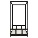 vidaXL fekete tömör fenyőfa gyerekágykeret 90 x 200 cm