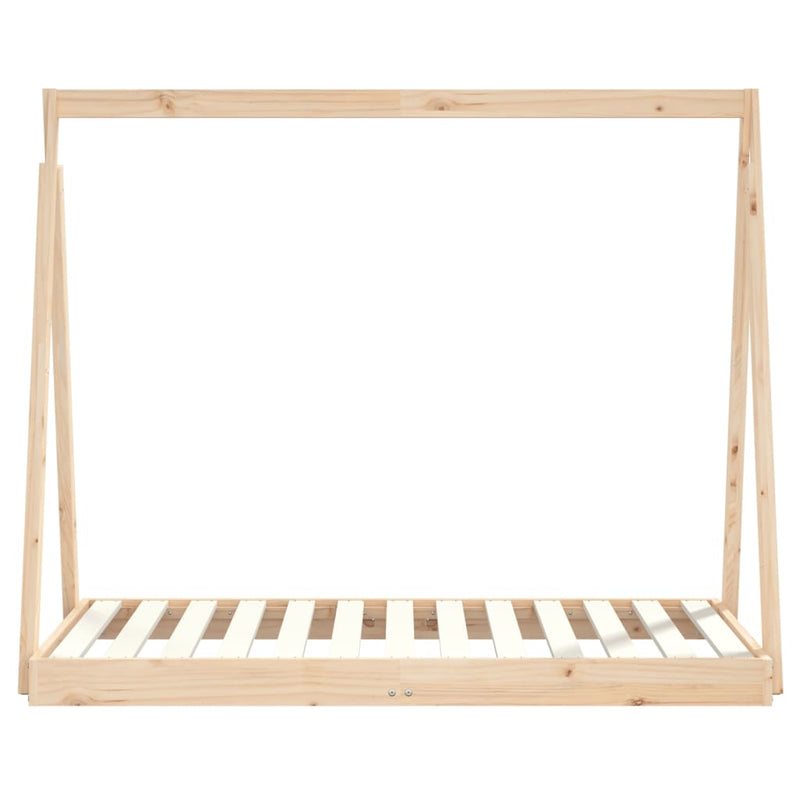 vidaXL gyerek tömör fenyőfa ágykeret 70 x 140 cm
