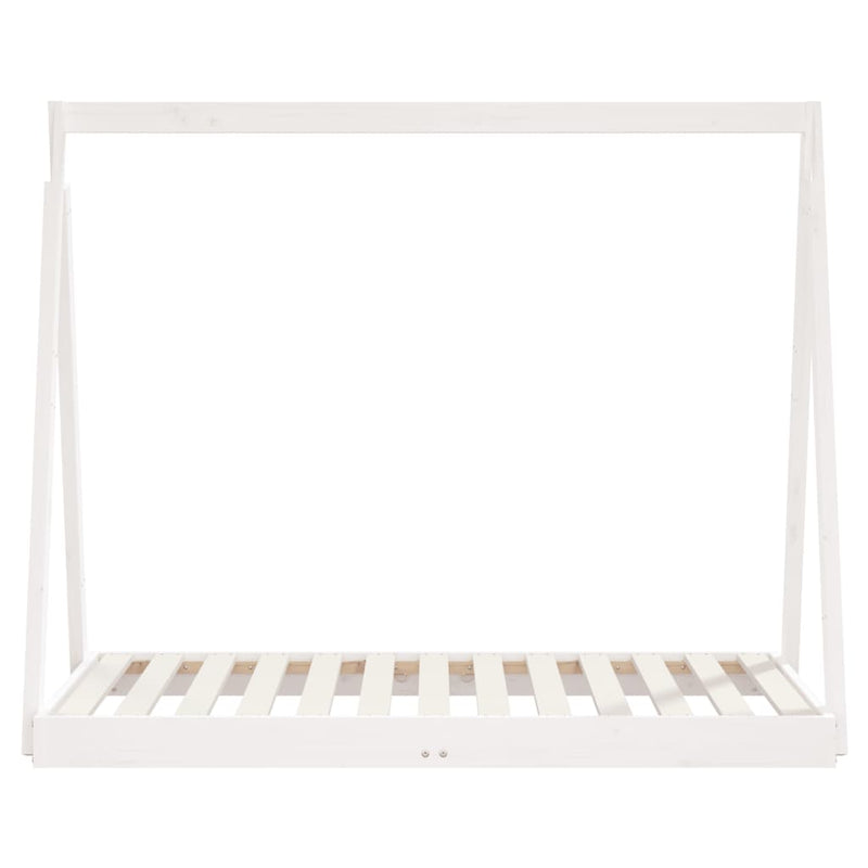 vidaXL fehér tömör fenyőfa gyerekágykeret 70 x 140 cm