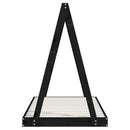 vidaXL fekete tömör fenyőfa gyerekágykeret 80 x 160 cm