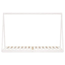 vidaXL fehér tömör fenyőfa gyerekágykeret 80 x 200 cm