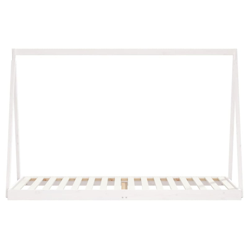 vidaXL fehér tömör fenyőfa gyerekágykeret 80 x 200 cm
