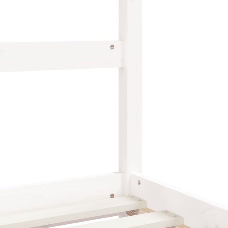 vidaXL fehér tömör fenyőfa gyerekágykeret fiókokkal 90 x 200 cm