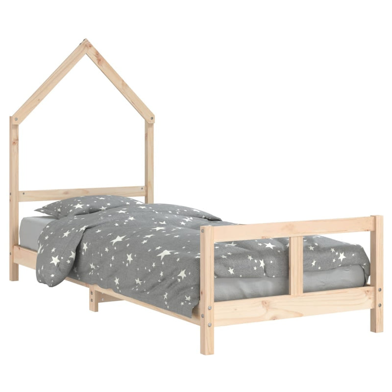 vidaXL tömör fenyőfa gyerekágykeret 80 x 200 cm