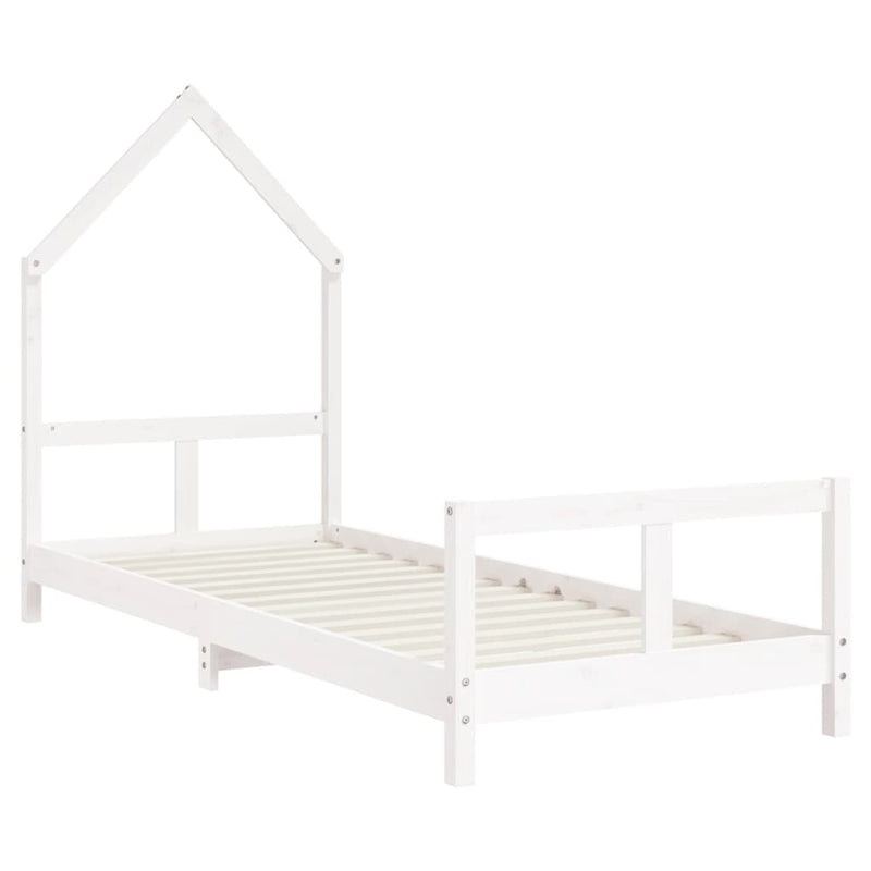 vidaXL fehér tömör fenyőfa gyerekágykeret 80 x 200 cm