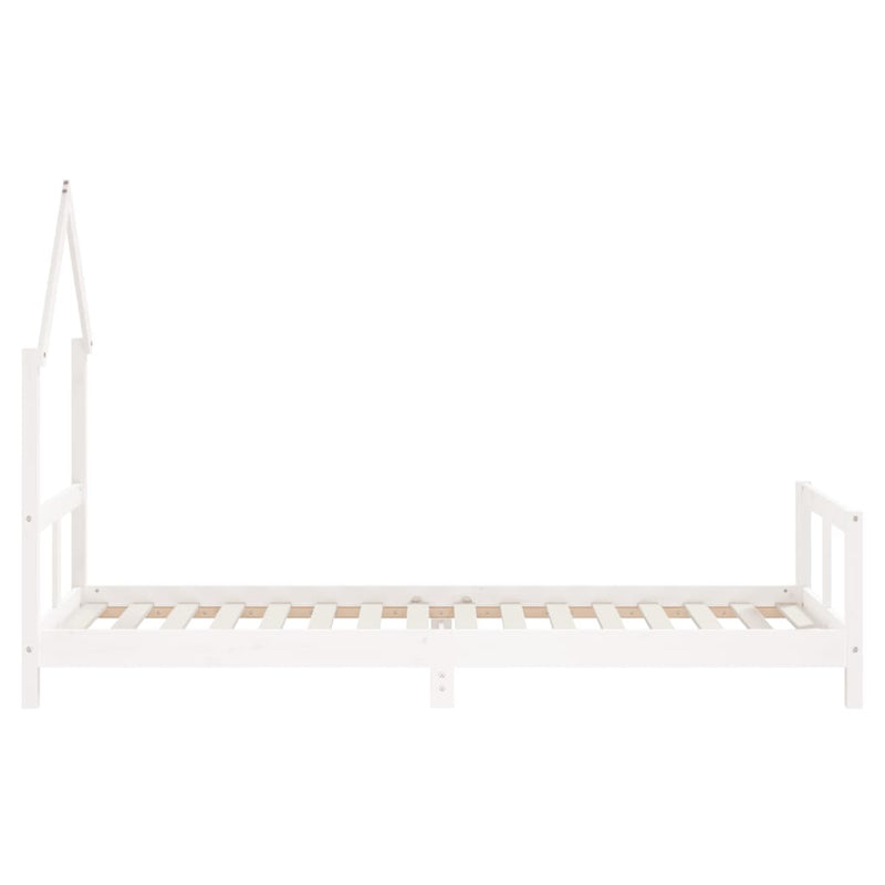 vidaXL fehér tömör fenyőfa gyerekágykeret 80 x 200 cm