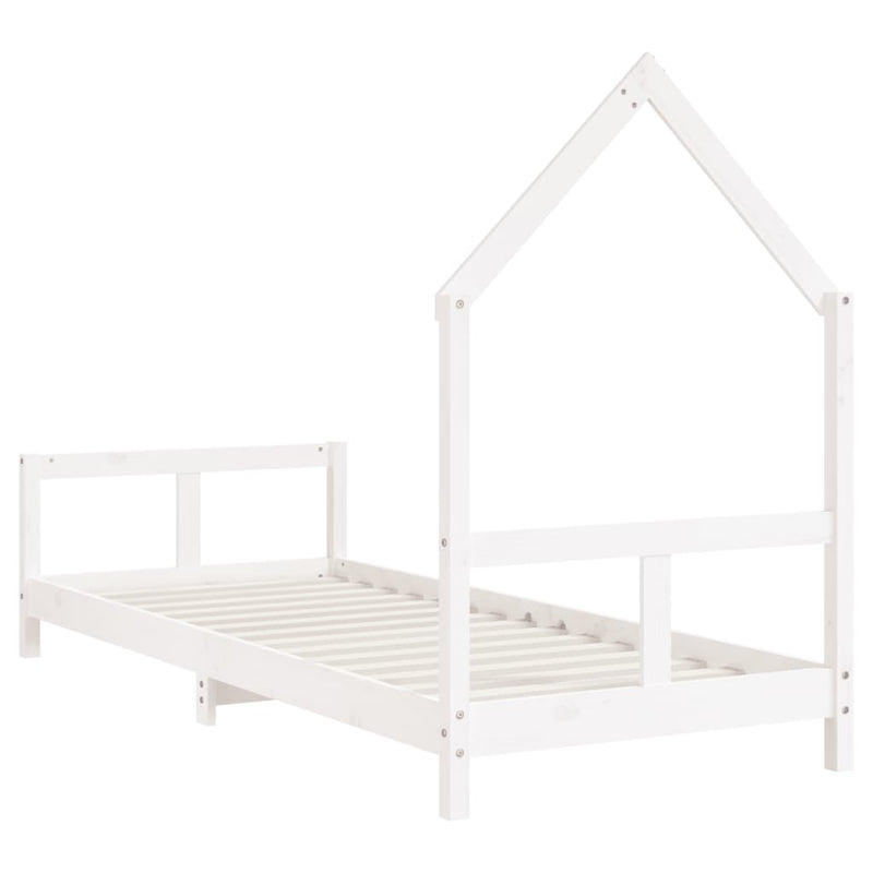 vidaXL fehér tömör fenyőfa gyerekágykeret 80 x 200 cm