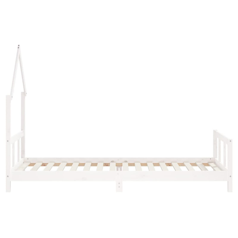 vidaXL fehér tömör fenyőfa gyerekágykeret 90 x 200 cm