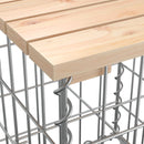 vidaXL tömör fenyőfa gabion kerti pad 33x31x42 cm