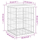 vidaXL tömör fenyőfa gabion kerti pad 33x31x42 cm
