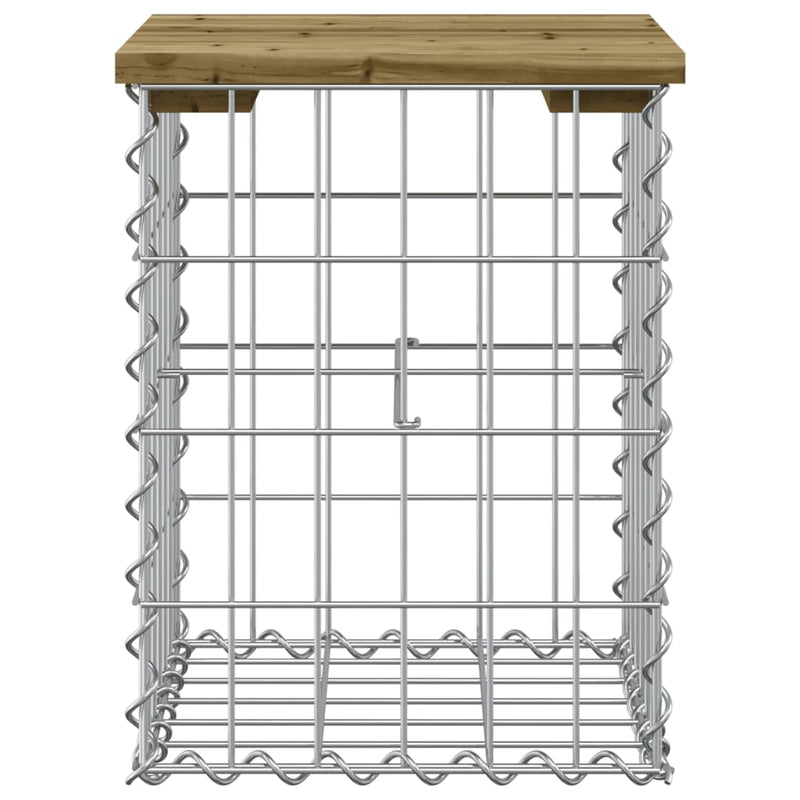 vidaXL impregnált fenyőfa gabion kerti pad 33 x 31 x 42 cm