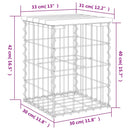 vidaXL impregnált fenyőfa gabion kerti pad 33 x 31 x 42 cm