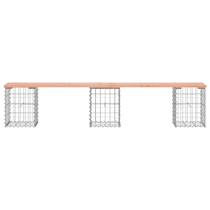 vidaXL tömör duglászfenyő gabion kerti pad 203x31x42 cm