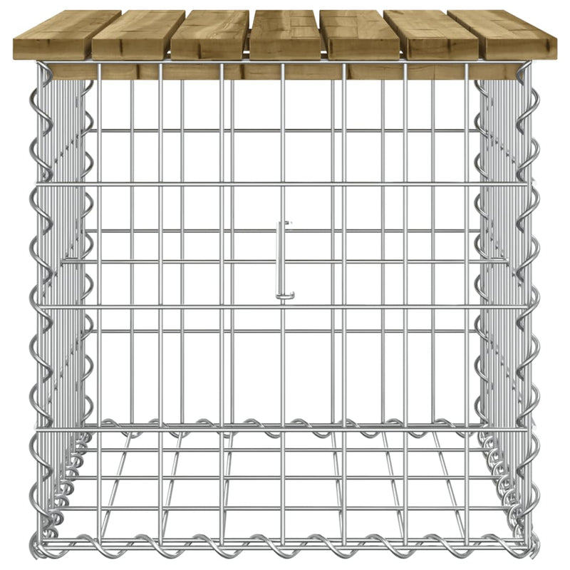 vidaXL impregnált fenyőfa gabion kerti pad 43 x 44 x 42 cm
