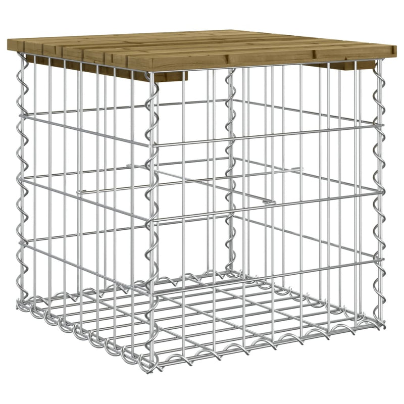 vidaXL impregnált fenyőfa gabion kerti pad 43 x 44 x 42 cm