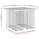 vidaXL tömör fenyőfa gabion kerti pad 100x102x72 cm