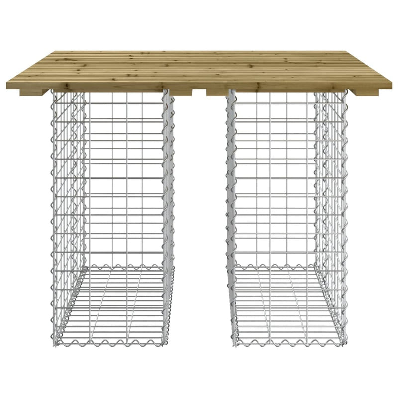 vidaXL impregnált fenyőfa gabion kerti pad 100 x 102 x 72 cm