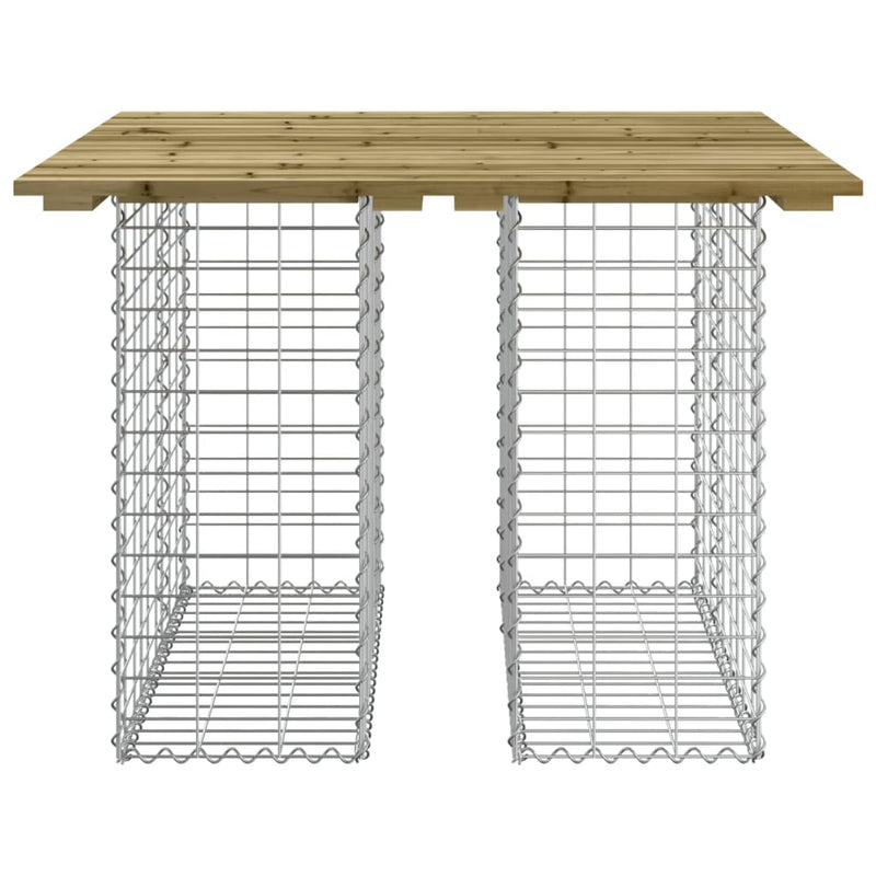vidaXL impregnált fenyőfa gabion kerti pad 100 x 102 x 72 cm