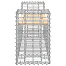 vidaXL tömör fenyőfa gabion kerti pad 183x41x60,5 cm