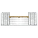 vidaXL tömör impregnált fenyőfa gabion kerti pad 183x41x60,5 cm