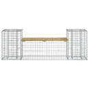 vidaXL tömör impregnált fenyőfa gabion kerti pad 183x41x60,5 cm