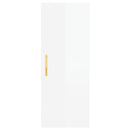 vidaXL magasfényű fehér szerelt fa magasszekrény 34,5 x 34 x 180 cm