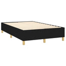 vidaXL fekete szövet rugós ágy matraccal 120 x 200 cm