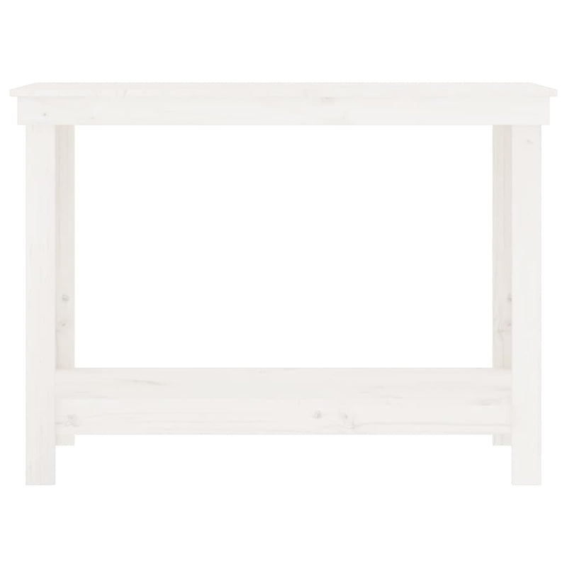 vidaXL fehér tömör fenyőfa munkapad 110 x 50 x 80 cm