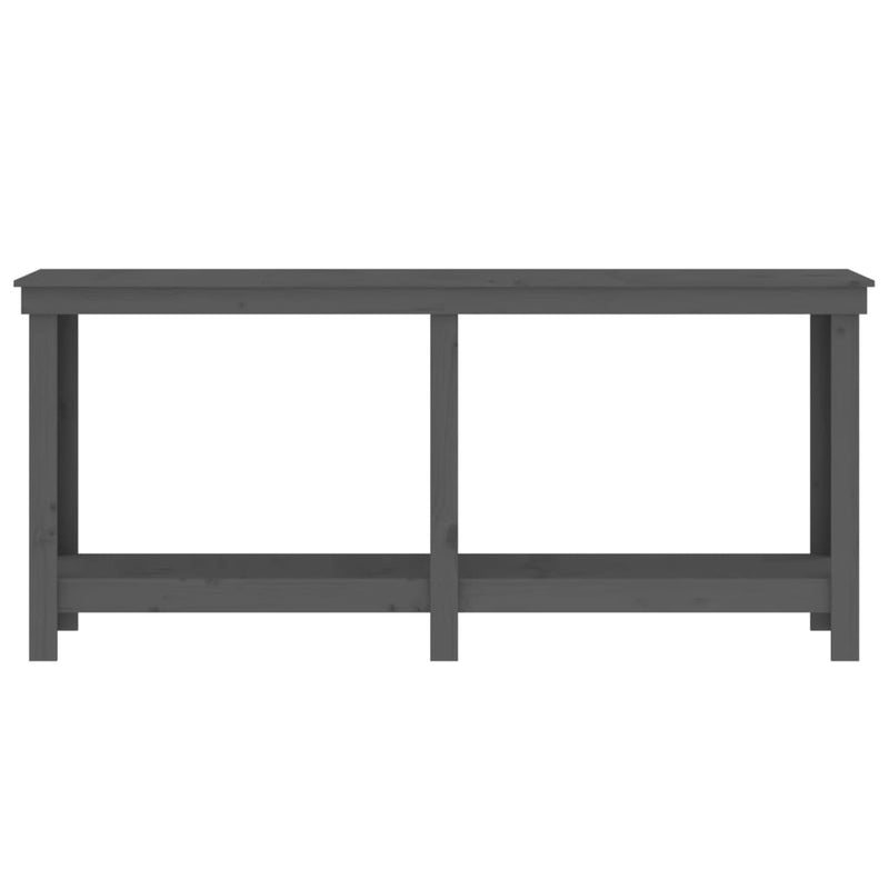 vidaXL szürke tömör fenyőfa munkapad 180 x 50 x 80 cm