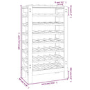 vidaXL tömör fenyőfa bortartó állvány 61,5x30x107,5 cm