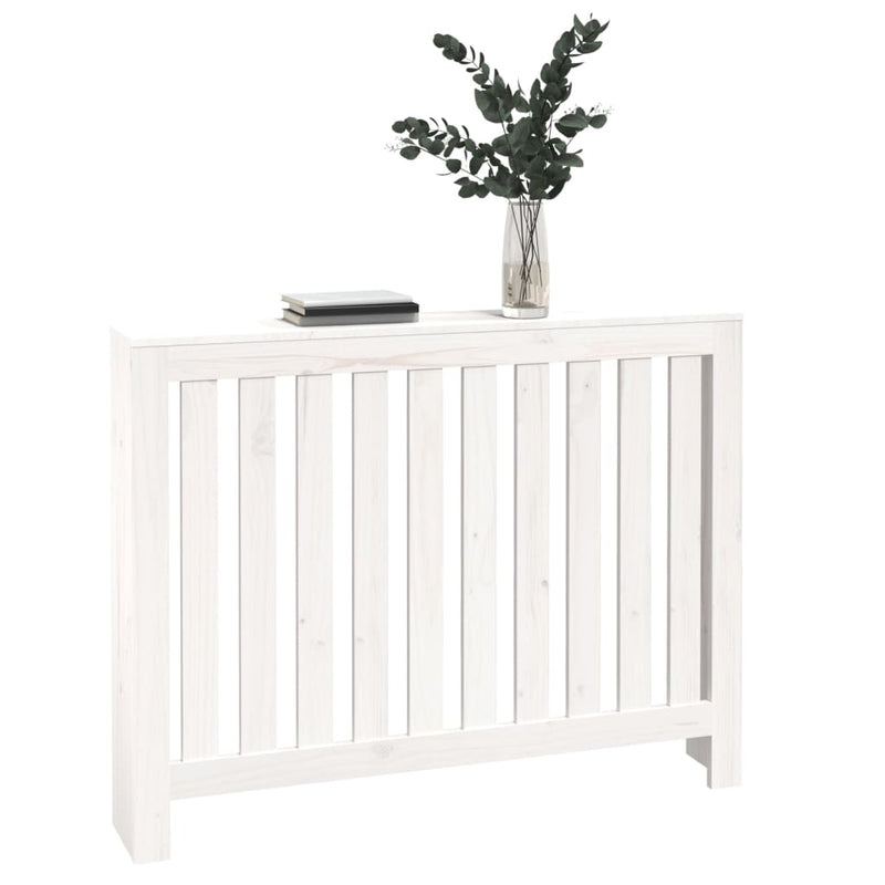 vidaXL fehér tömör fenyőfa radiátorburkolat 108,5 x 19 x 84 cm