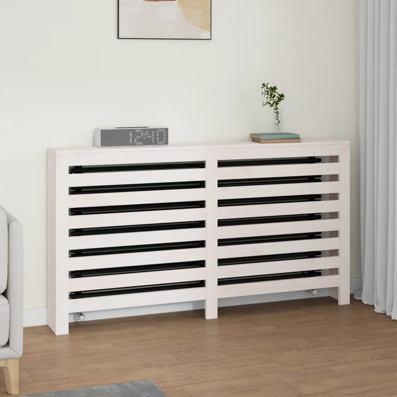 vidaXL fehér tömör fenyőfa radiátorburkolat 153x19x84 cm