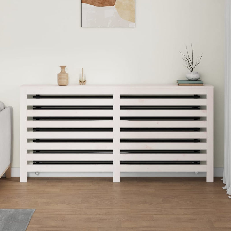 vidaXL fehér tömör fenyőfa radiátorburkolat 169x19x84 cm
