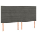 vidaXL sötétszürke bársony rugós ágy matraccal 160x200 cm