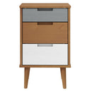 vidaXL MOLDE barna tömör fenyőfa éjjeliszekrény 40 x 35 x 65 cm