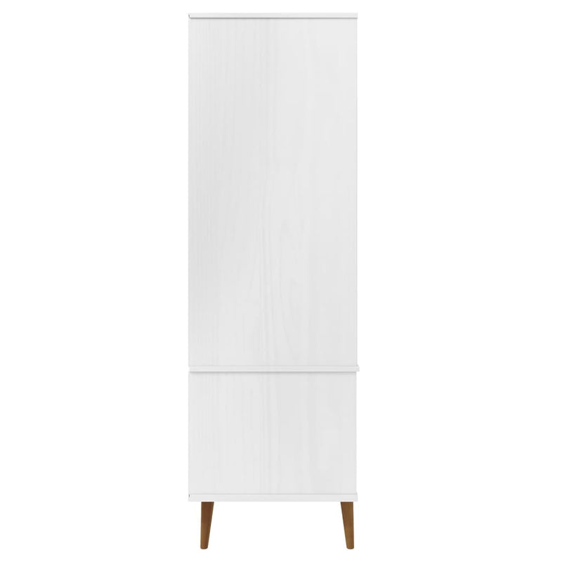 vidaXL MOLDE fehér tömör fenyőfa gardrób 90 x 55 x 175 cm
