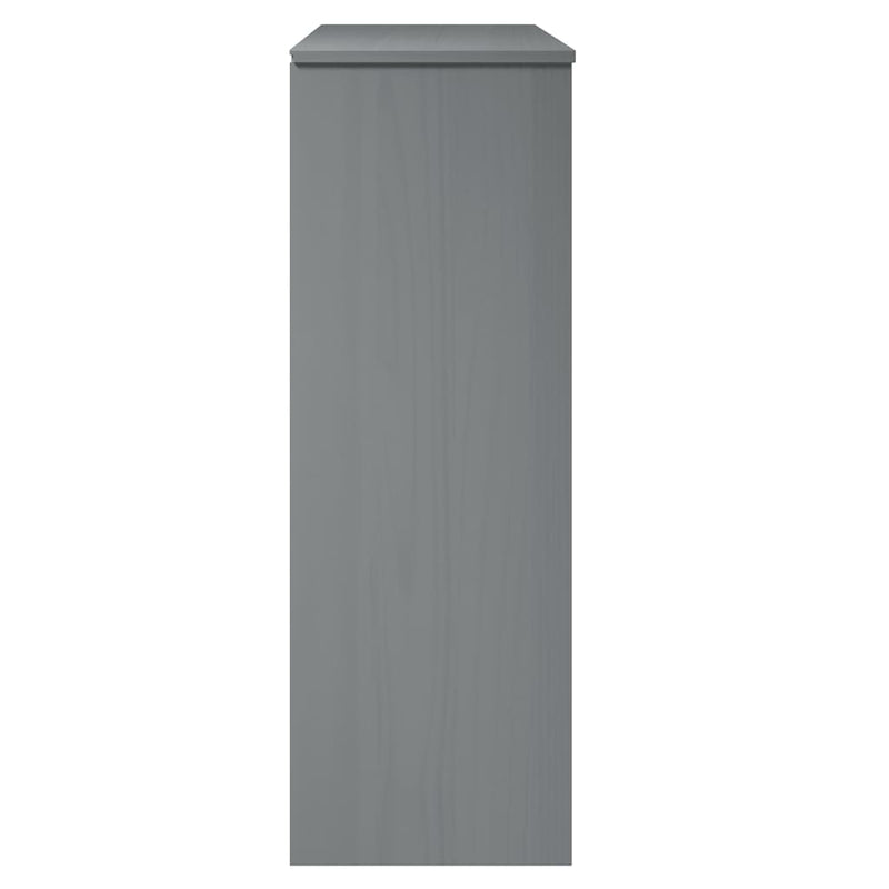 vidaXL MOLDE szürke tömör fenyőfa felső szekrény 90 x 35 x 100 cm
