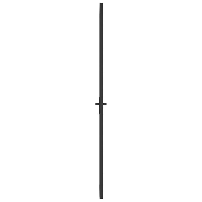 vidaXL fekete matt üveg és alumínium beltéri ajtó 83 x 201,5 cm