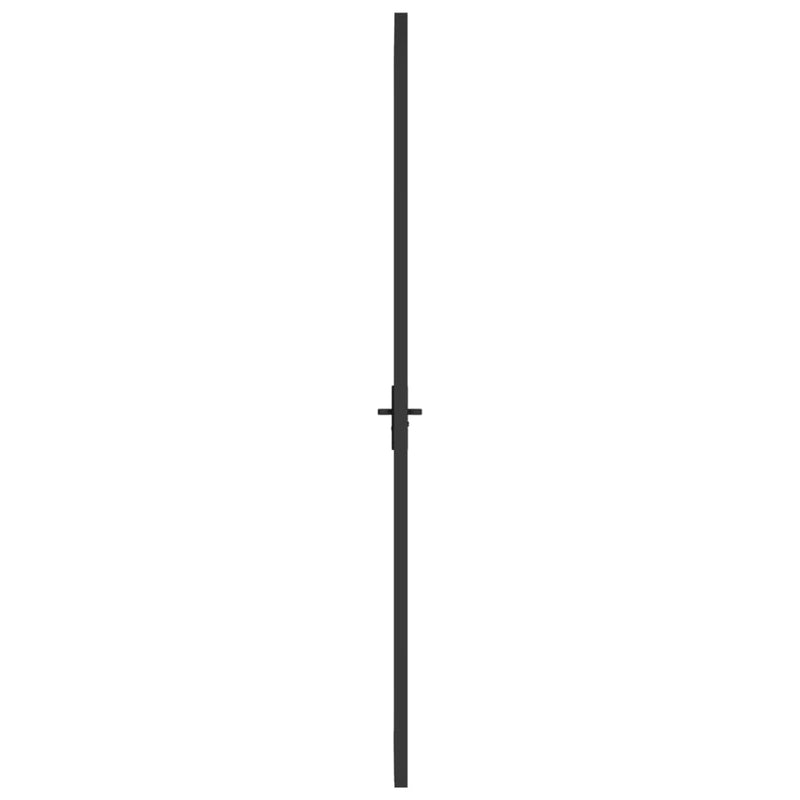 vidaXL fekete matt üveg és alumínium beltéri ajtó 102,5 x 201,5 cm