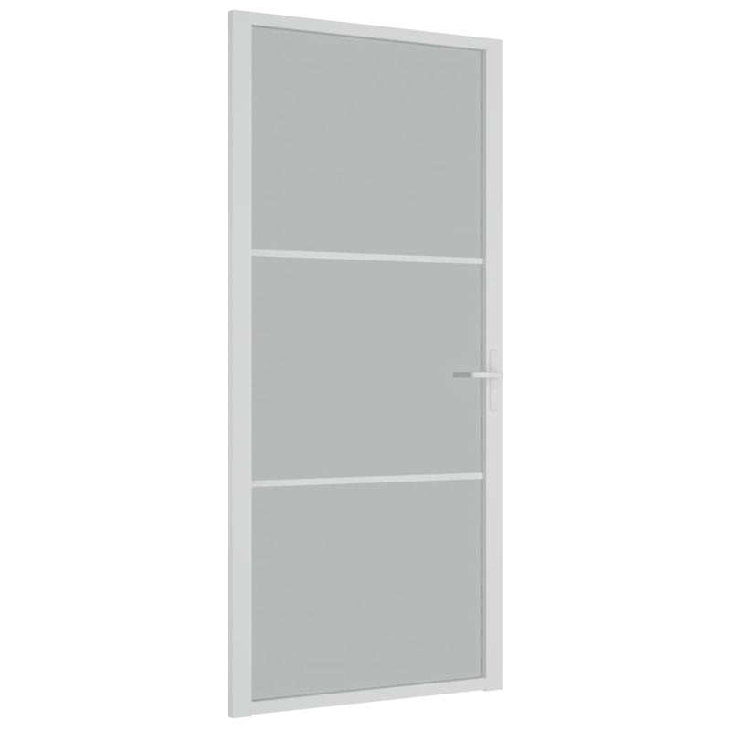 vidaXL fehér matt üveg és alumínium beltéri ajtó 93 x 201,5 cm