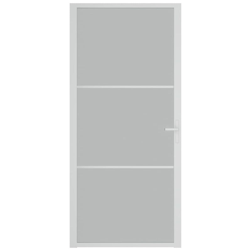 vidaXL fehér matt üveg és alumínium beltéri ajtó 93 x 201,5 cm