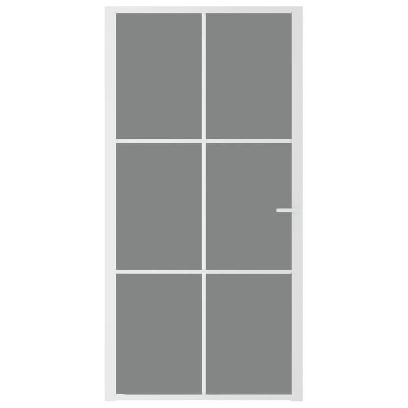 vidaXL fehér ESG üveg és alumínium beltéri ajtó 102,5 x 201,5 cm