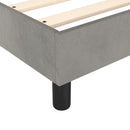 vidaXL világosszürke bársony rugós ágy matraccal 120 x 200 cm