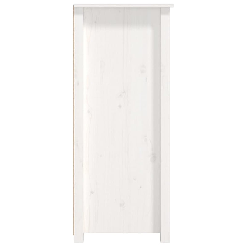 vidaXL fehér tömör fenyőfa tálalószekrény 83 x 41,5 x 100 cm