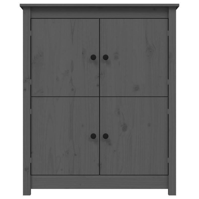 vidaXL szürke tömör fenyőfa tálalószekrény 83 x 41,5 x 100 cm