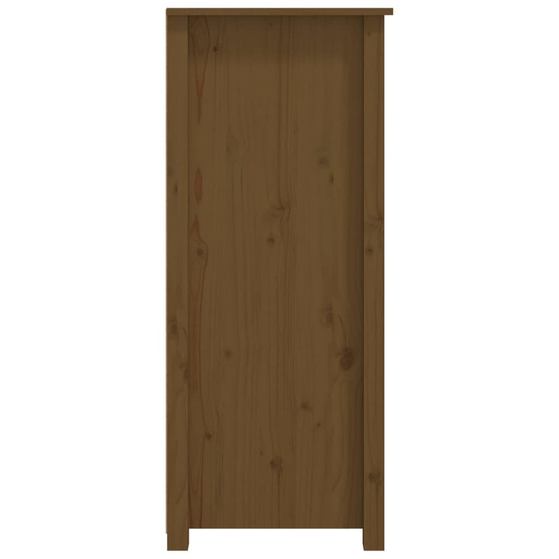 vidaXL mézbarna tömör fenyőfa tálalószekrény 83x41,5x100 cm